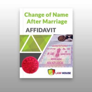 Affidavit for change of name after Marriage